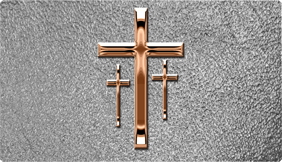 DNSEMP-C-517-BZ-SH-SL Empire Corner Bronze 3 Crosses Shim Silver